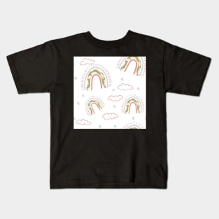 cute boho rainbow pattern Kids T-Shirt